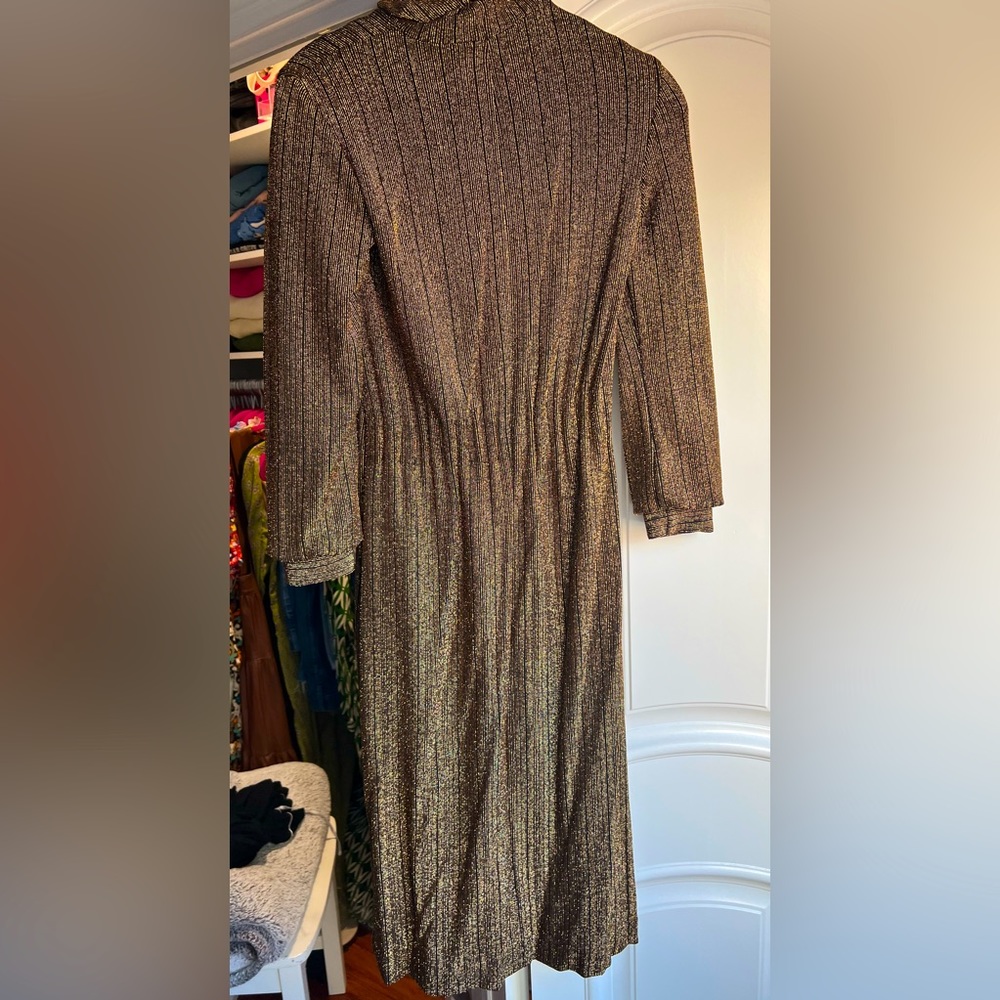 Leah RBI black and gold metallic dress. Worn once in perfect condition